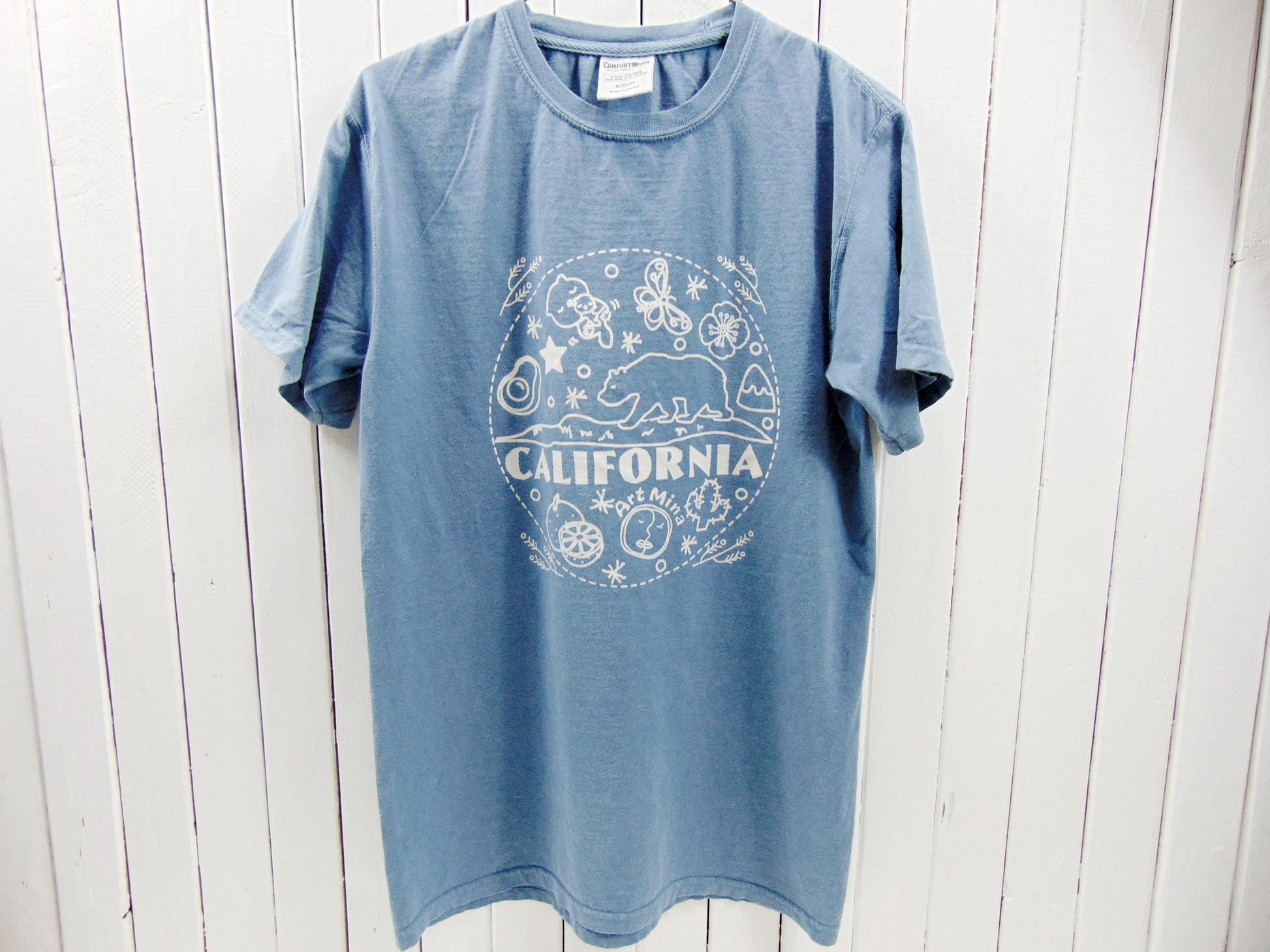 Art Mina "California Bear" Light Blue T-shirt