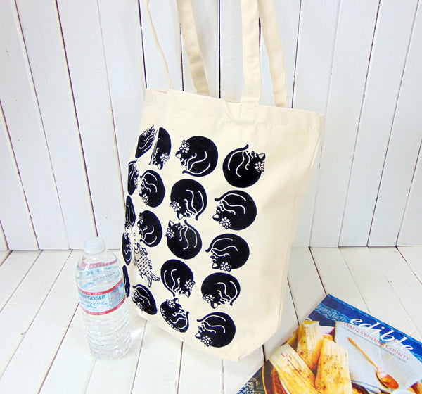 Black Cat Canvas Tote Bag
