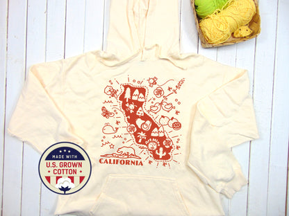 Art Mina Unisex Hoodie "California Map"
