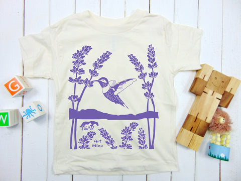 Art Mina Hummingbird & lavender, Toddler T-Shirts