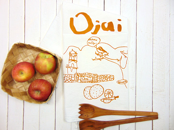 Welcome to Ojai!  Tea Towel