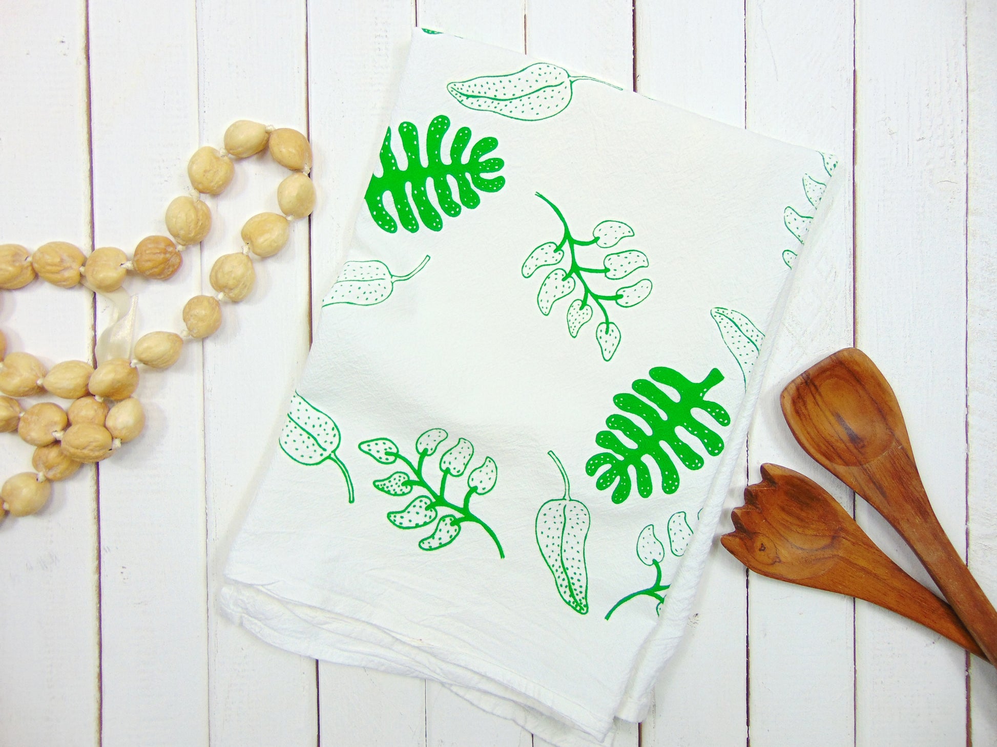 Art Mina Tea Towel "Hawaiian leaves"