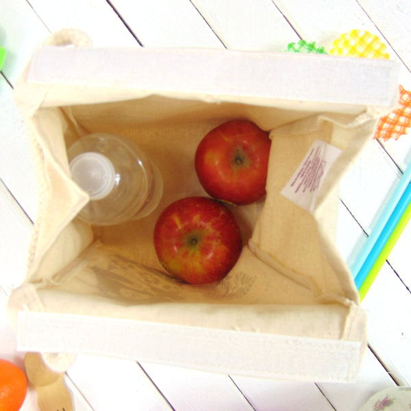 Canvas Lunch Bag - Hummingbird & Lavender "Ojai Spirit"