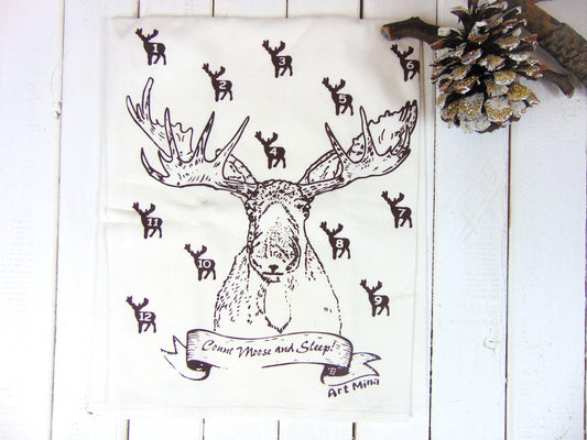 Moose Flour Sack Tea Towel