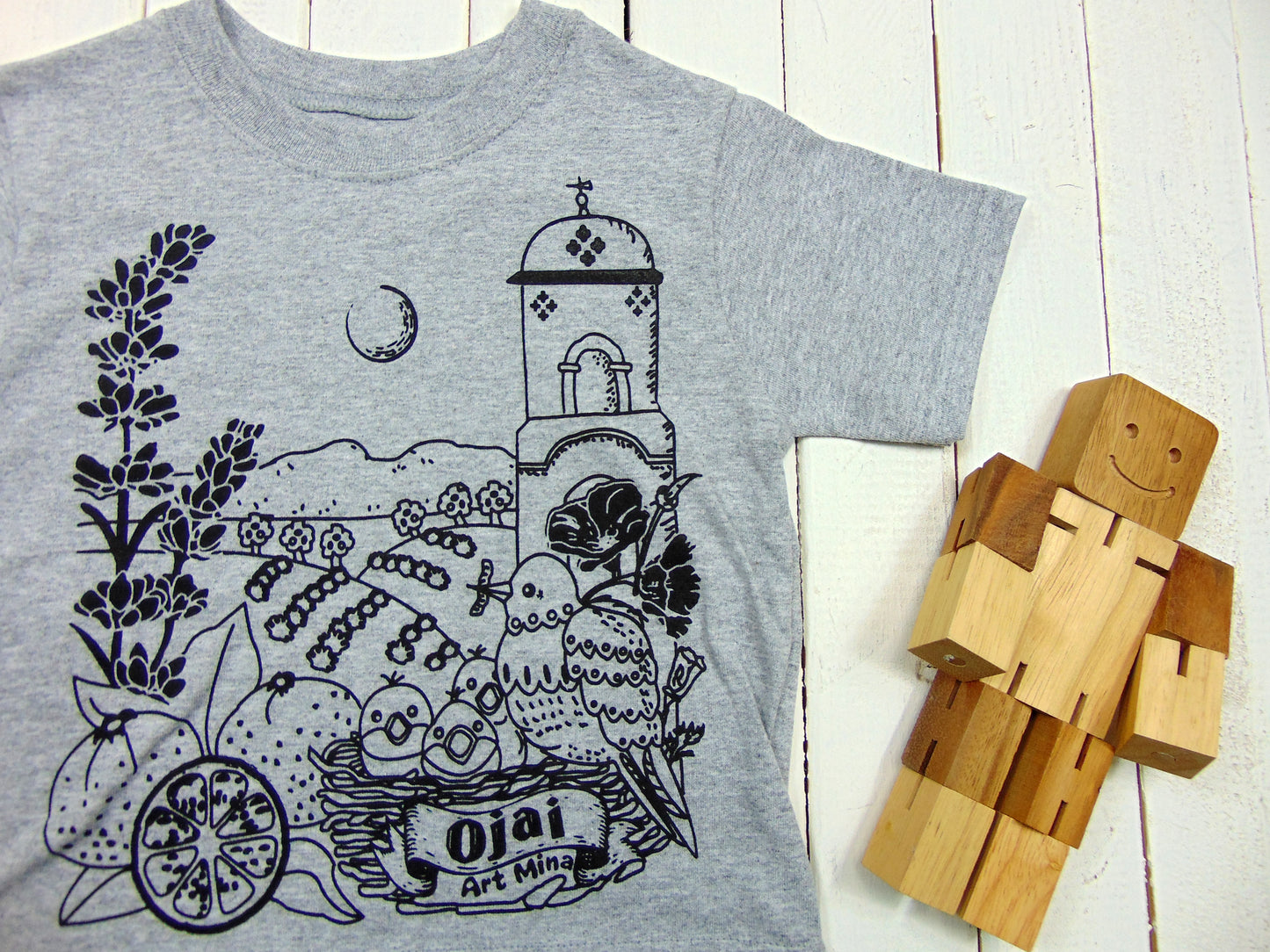 Art Mina Kawaii ! "California Map" Toddler Funny Tee