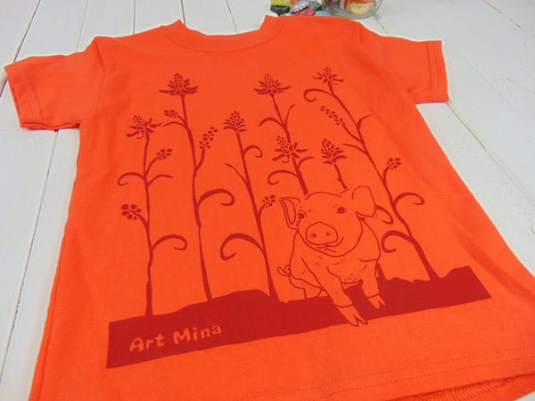 Kids Tee "Wiliwili and piglet" [Free Shipping]