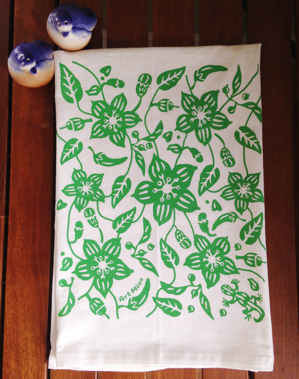 Art Mina flour sack towel "Aunty’s Shishito Garden"