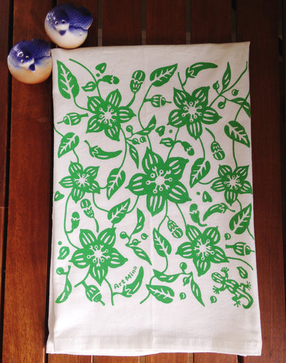 Art Mina flour sack towel "Aunty’s Shishito Garden"