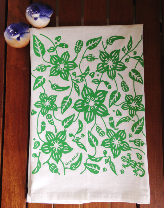 Art Mina flour sack towel "Aunty’s Shishito Garden"