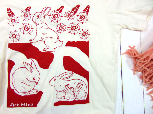 Art Mina Unisex Soft Cotton Tee "Rabbit Hole"