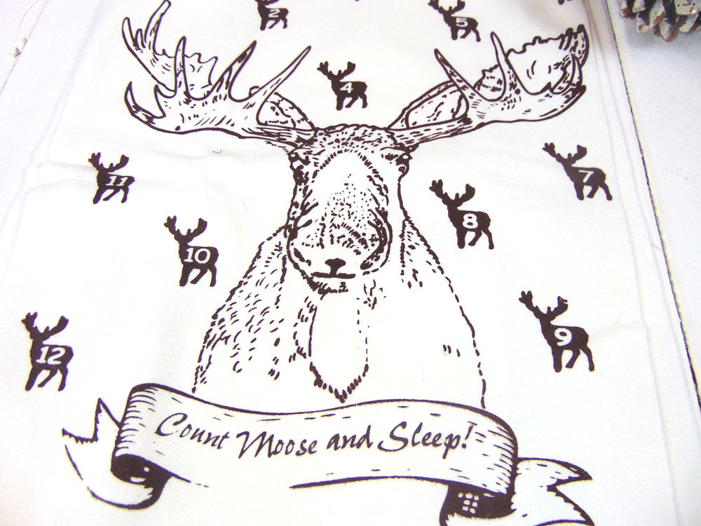 Moose Flour Sack Tea Towe 