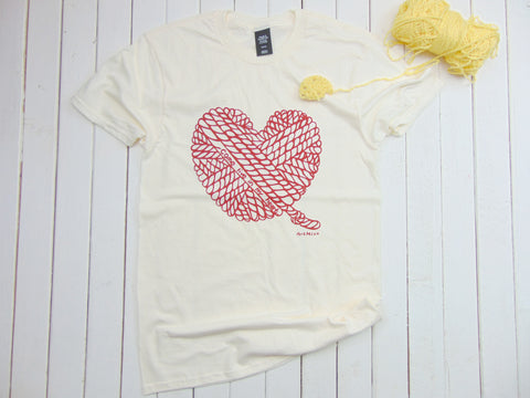 Red Yarn Heart T-shirt